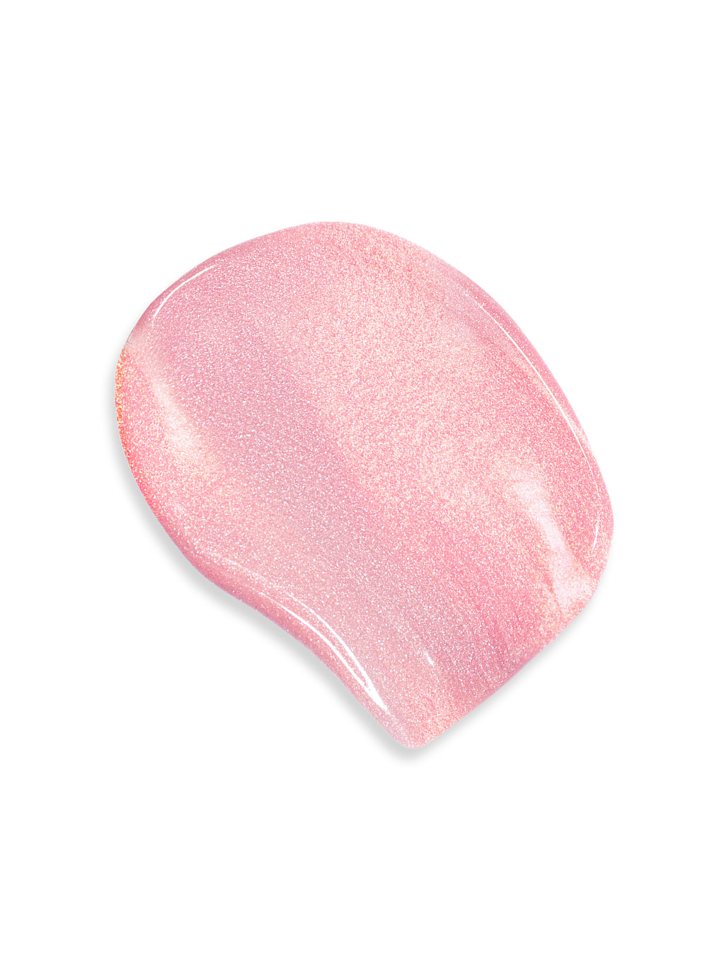 Pink opal -- liquid highlighter swatch on white background