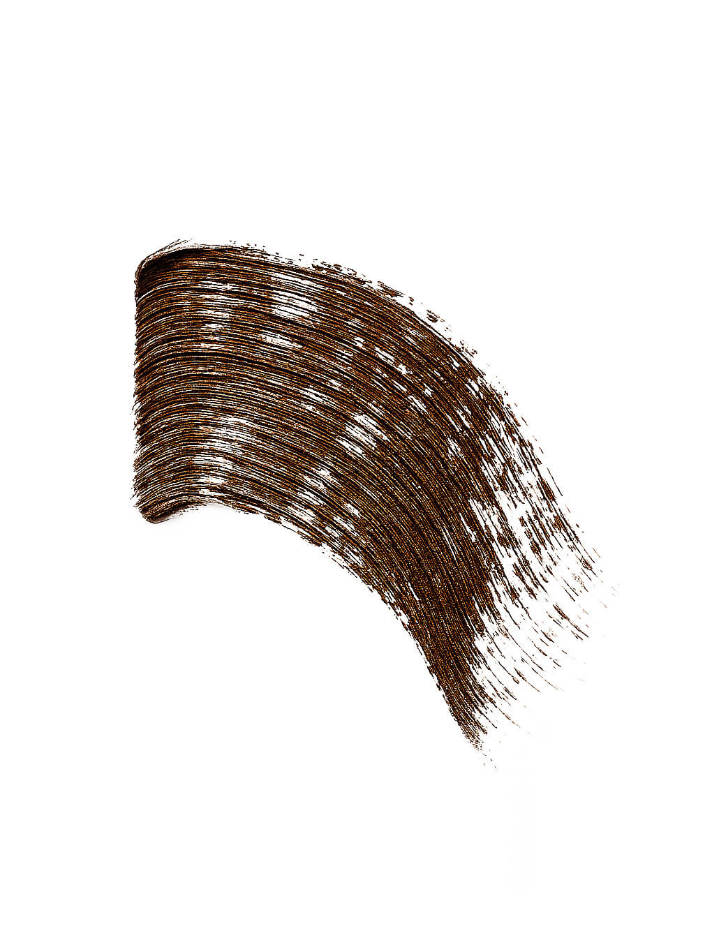 Chocolate -- detail oriented brown mascara  swatch on white background