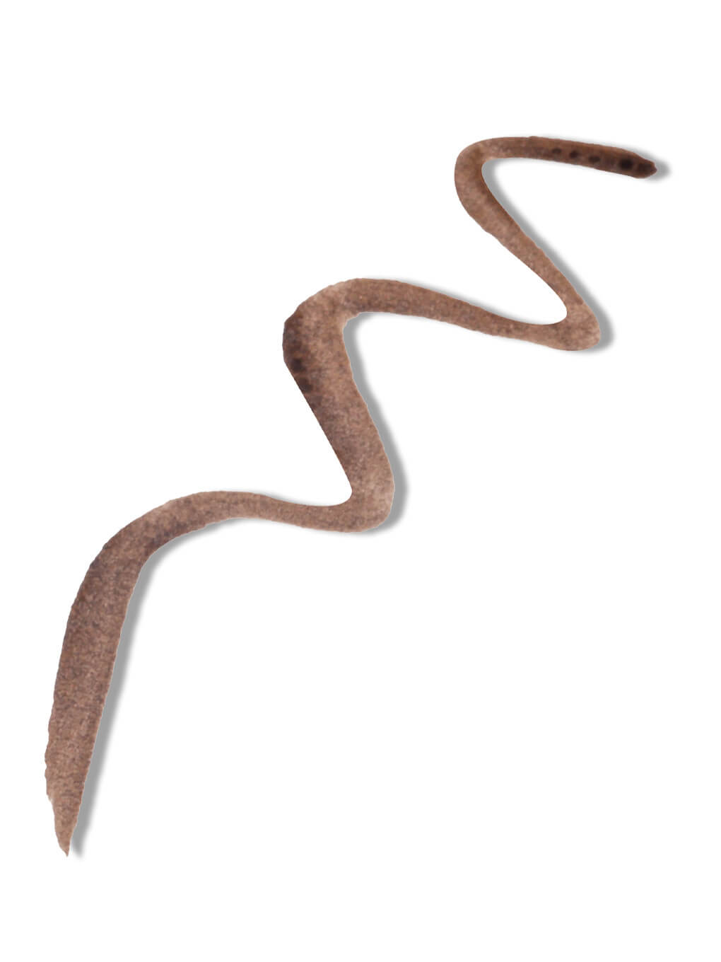 Chocolate -- brown liquid eyeliner swatch on white background