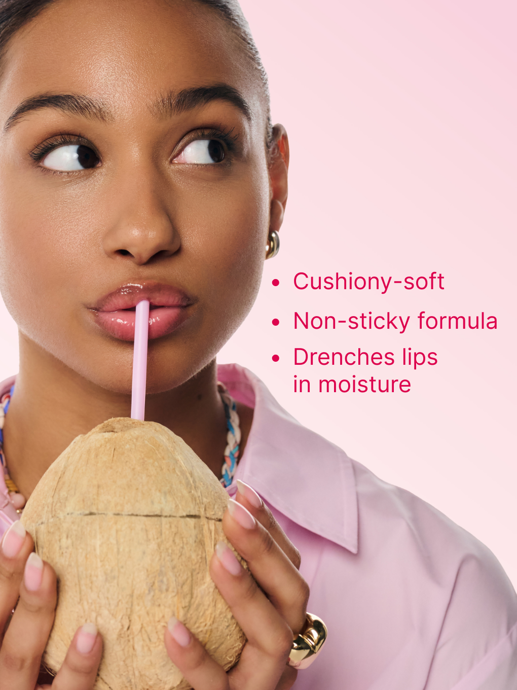 coco water -- model with coconut