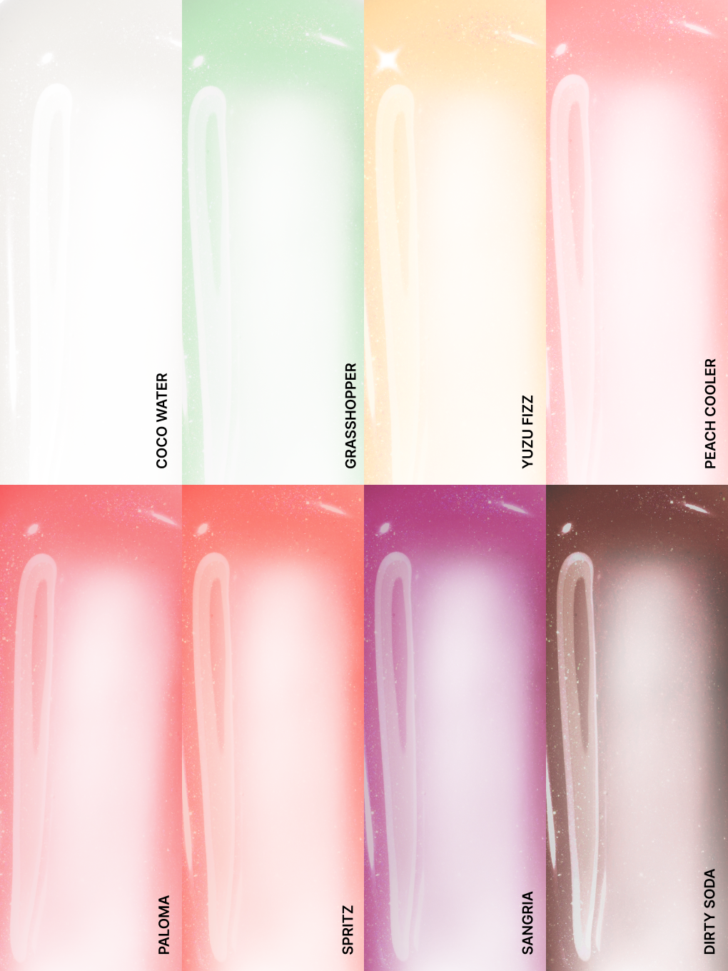peach cooler -- six swatch colorways