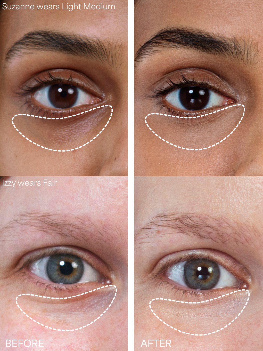 Very Fair  -- peeper perfect under eye concealer B&A on white background