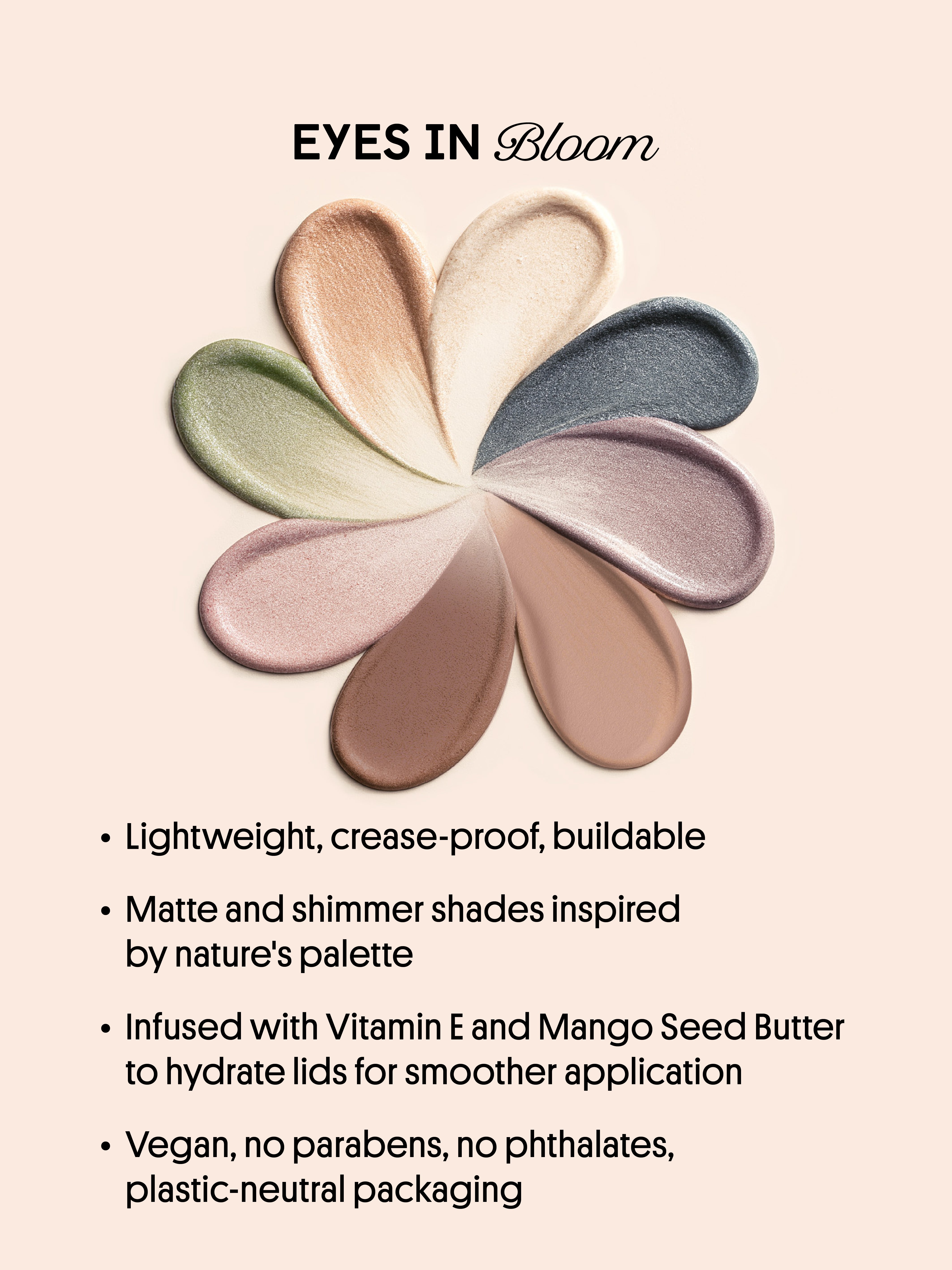 Magnolia Shimmer -- Rose Petal Liquid Eyeshadow Infographic One