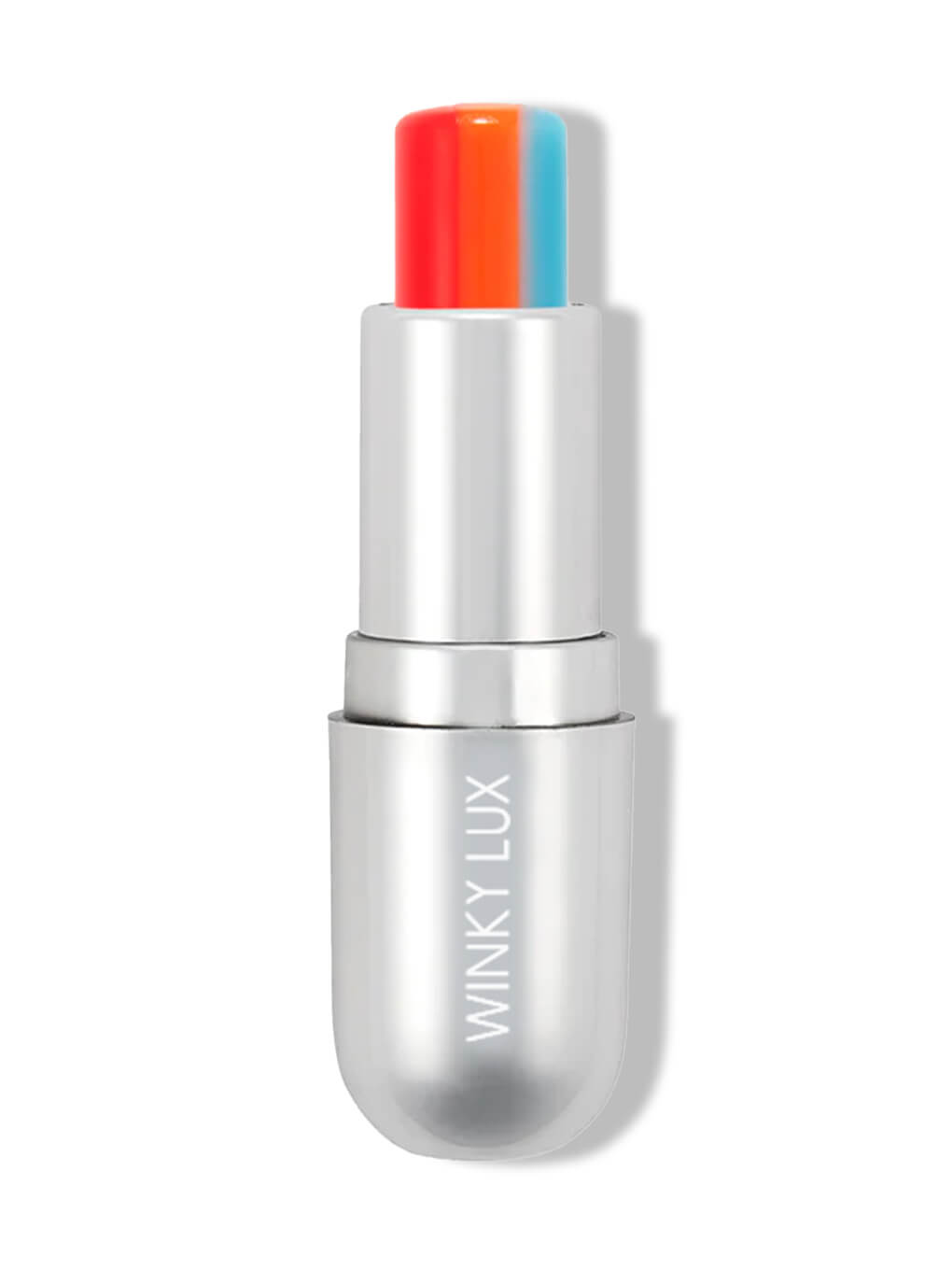 rainbow tinted ph lip balm on white background