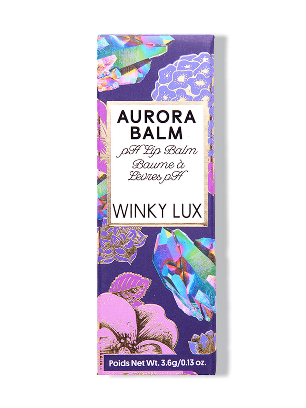 aurora ph lip balm in box on white background