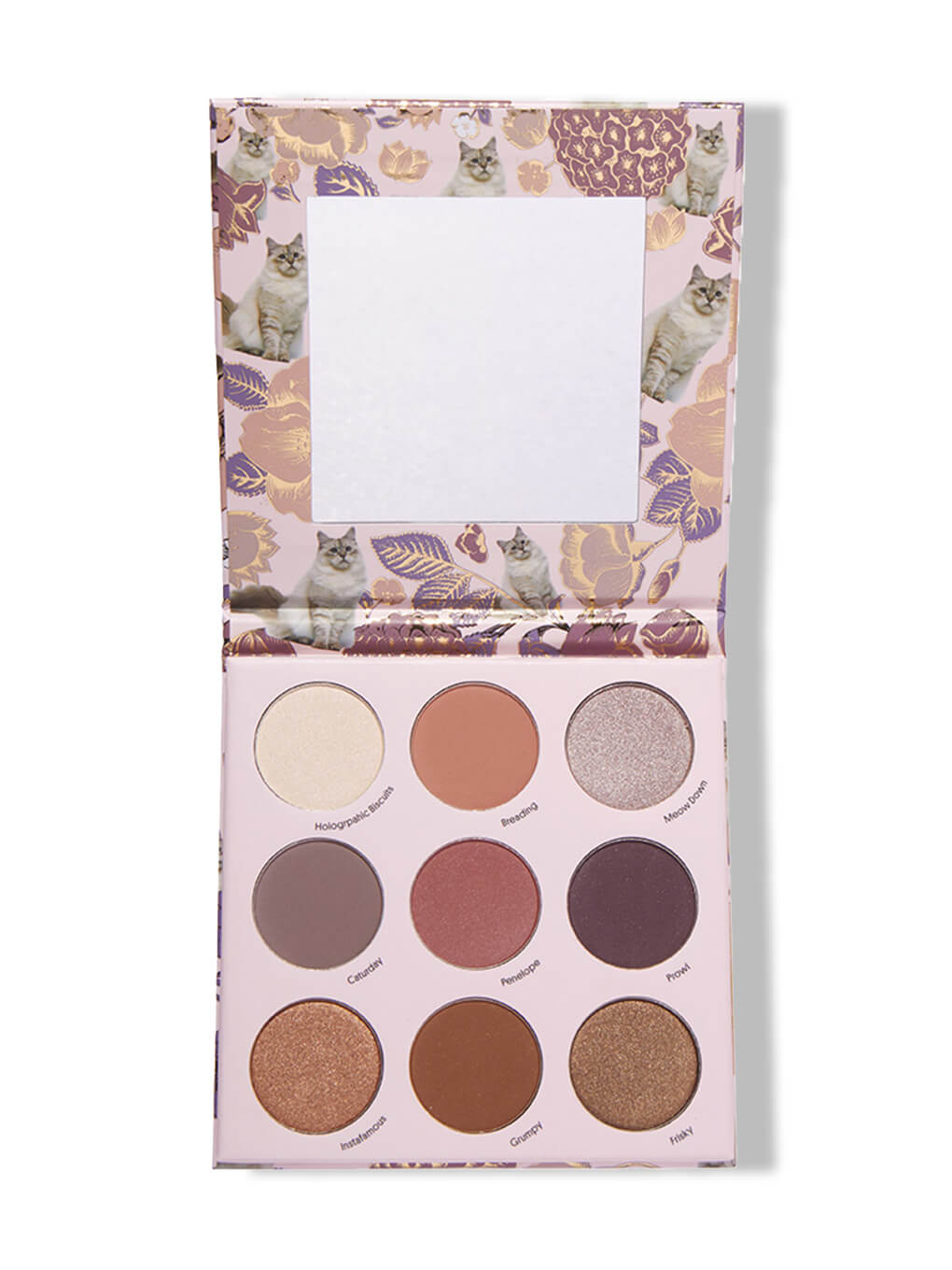 cashmere kitten neutral eyeshadow palette on white background