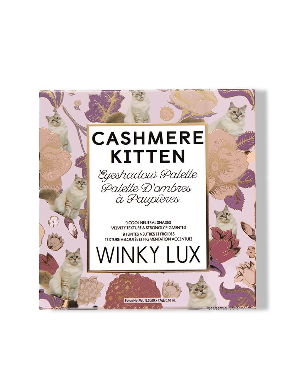 cashmere kitten neutral eyeshadow palette in box on white background