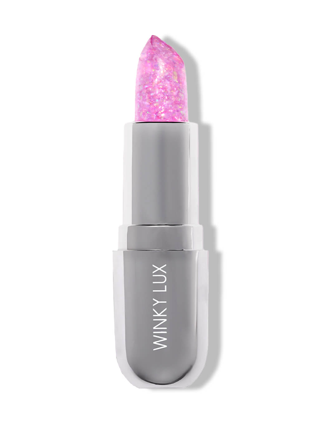 lavender confetti -- glitter confetti ph lip balm on white background