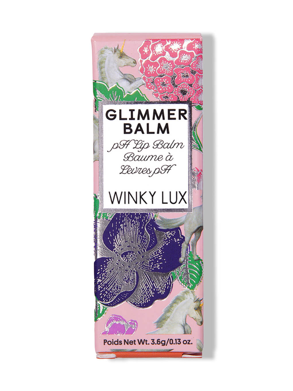 unicorn glimmer -- unicorn glimmer ph lip balm in box on white background