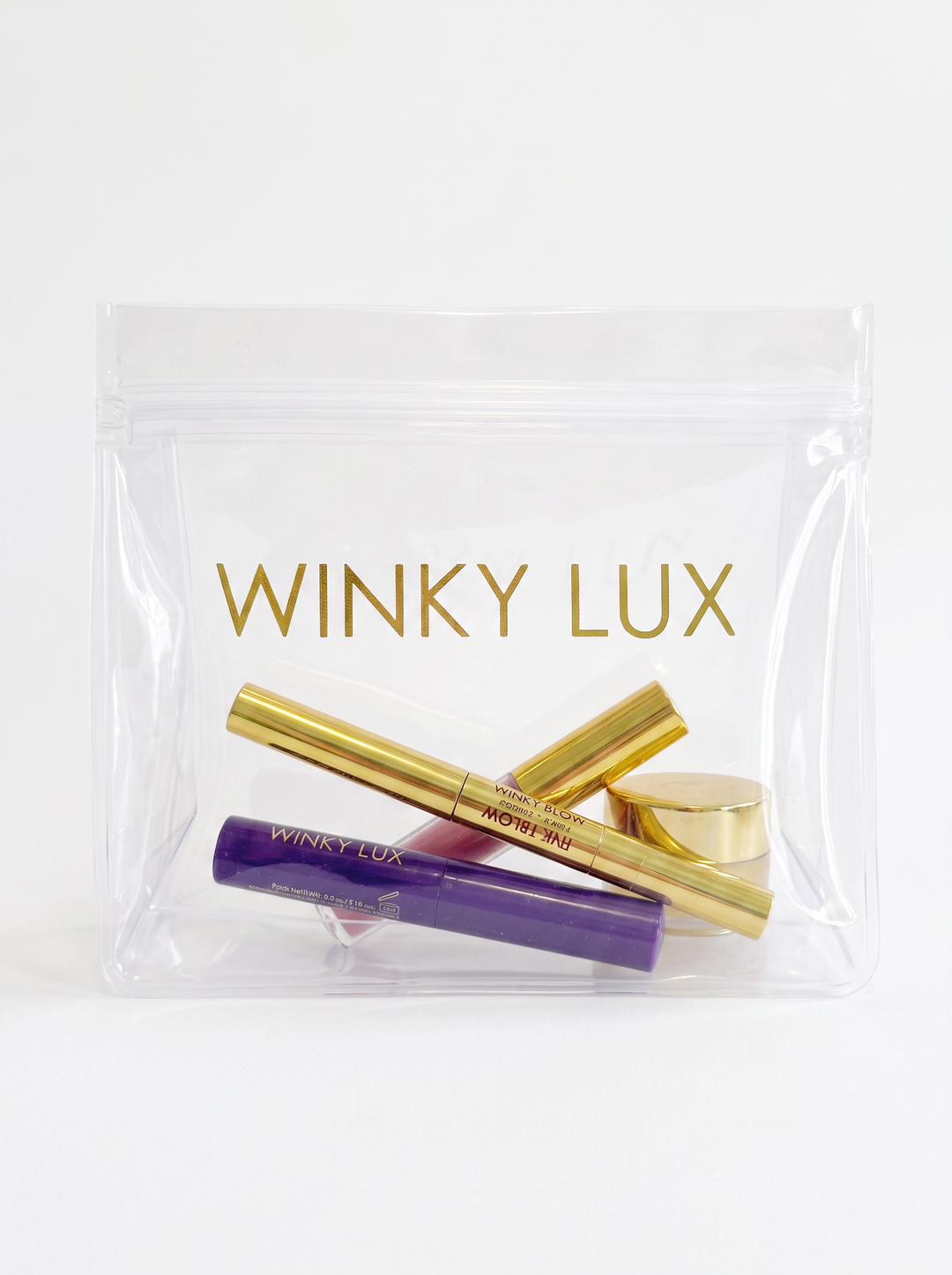 Four Mini's in a Clear Skincare Bag